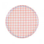 6 GINGHAM REUSABLE SMALL PLATES