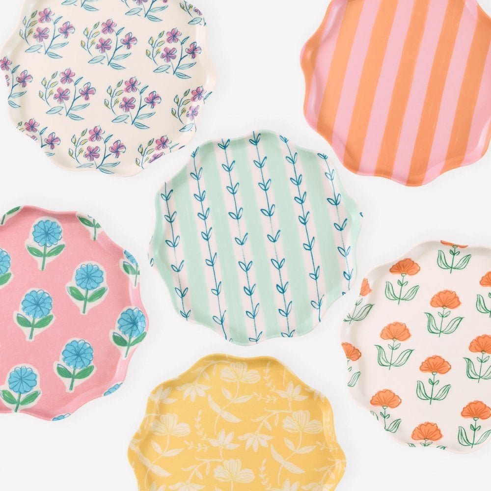 6 FLORA REUSABLE SMALL PLATES