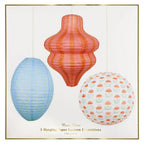 FLORA ORANGE + BLUE LANTERNS