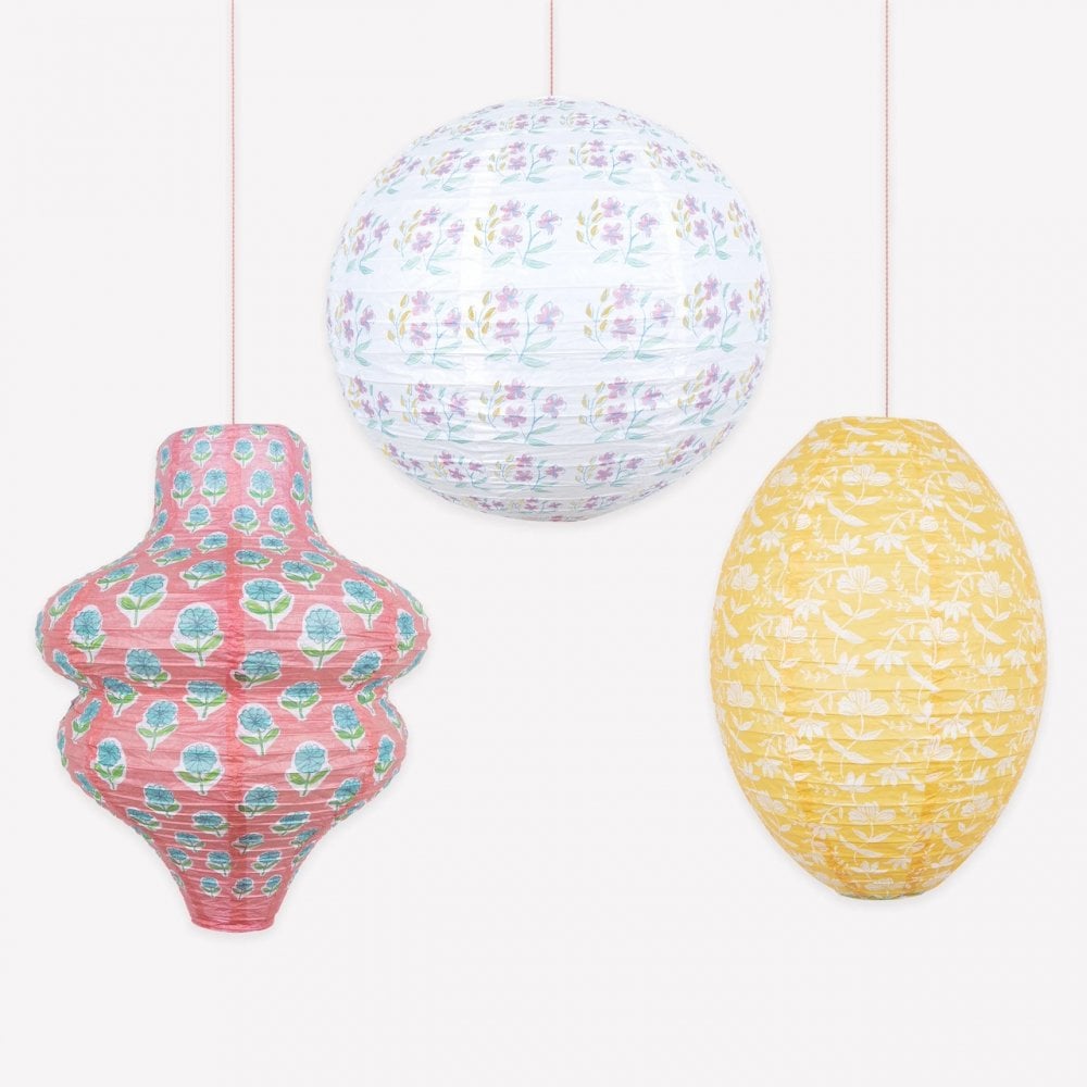 FLORA PINK + YELLOW LANTERNS