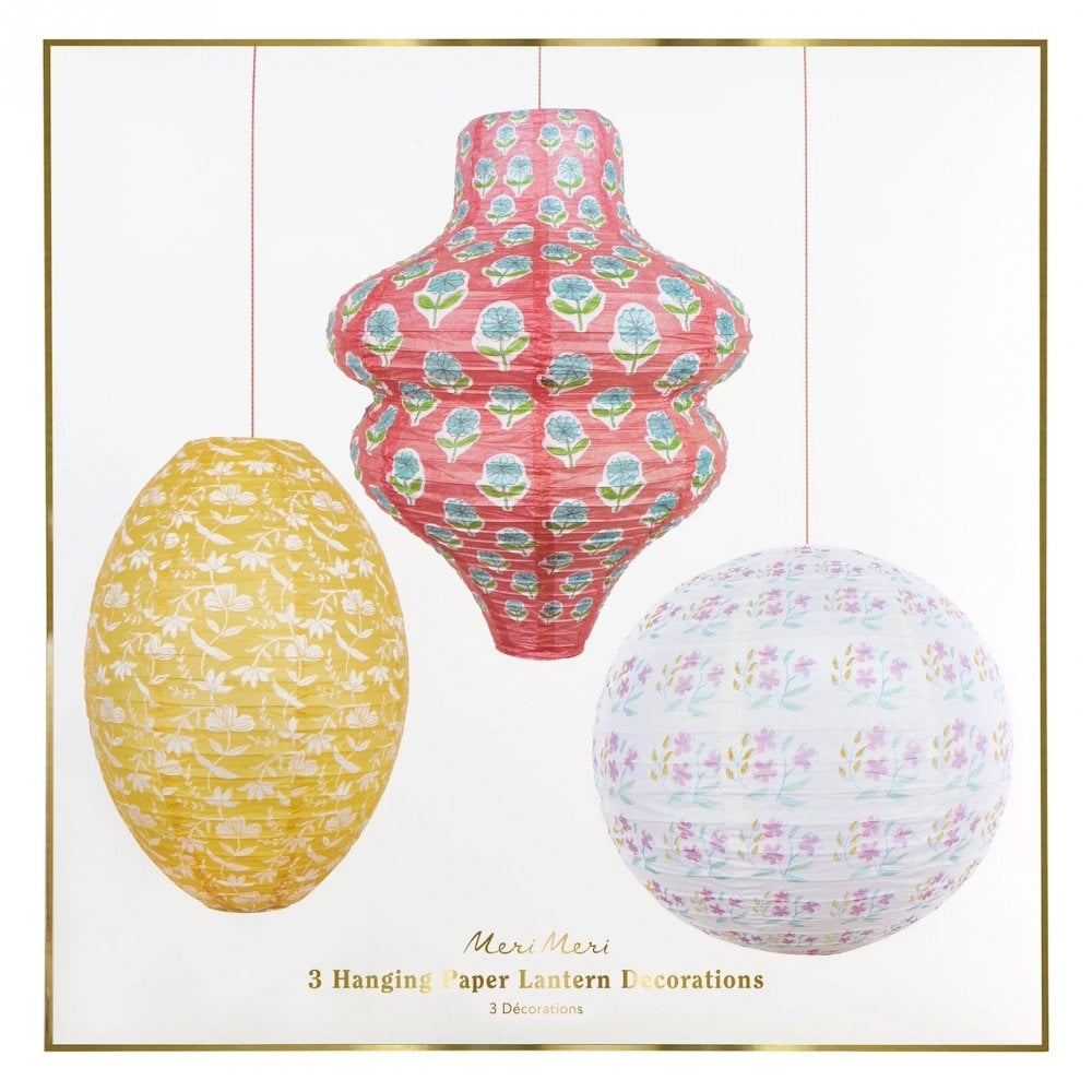 FLORA PINK + YELLOW LANTERNS