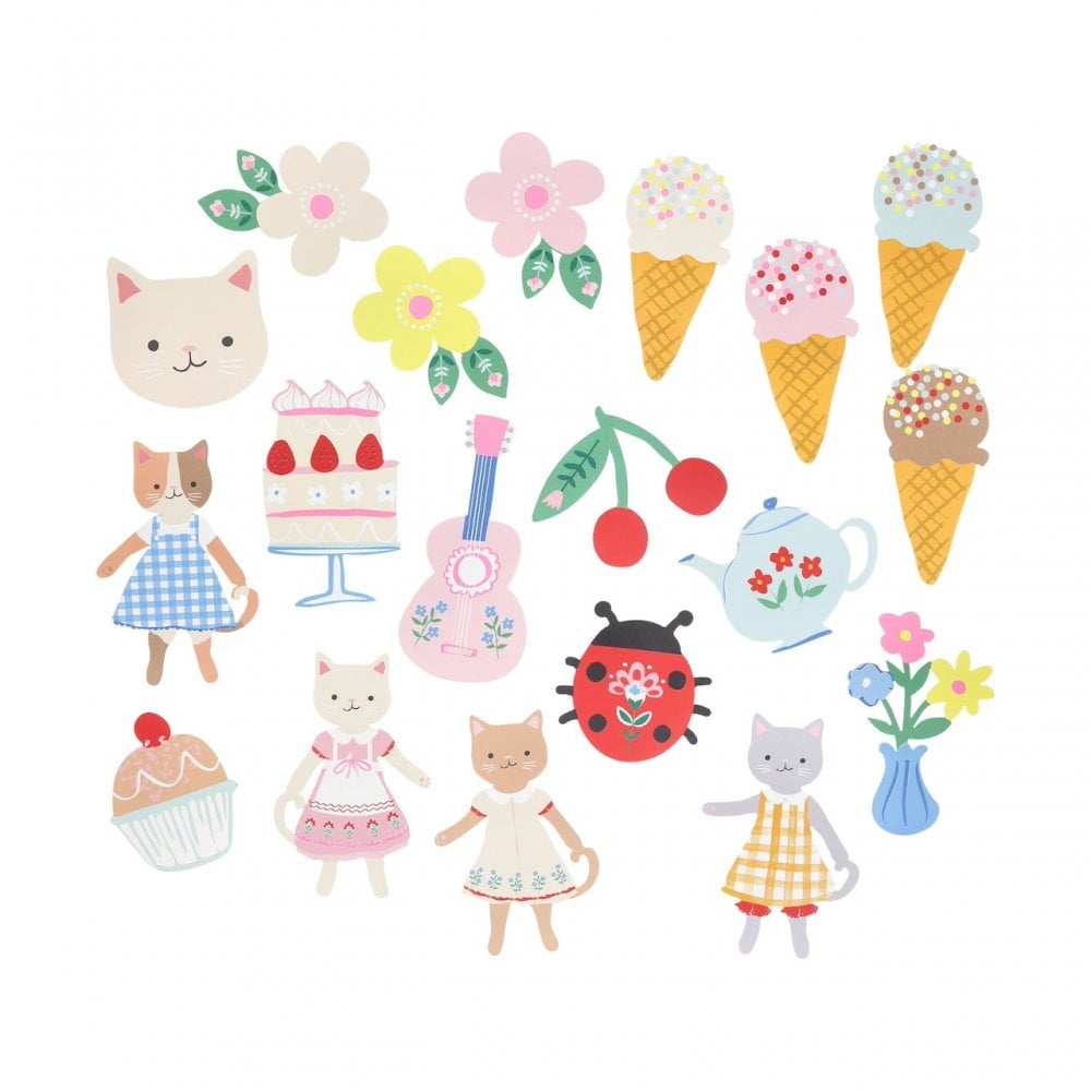 KITTEN CLUB SHAPES STICKERS