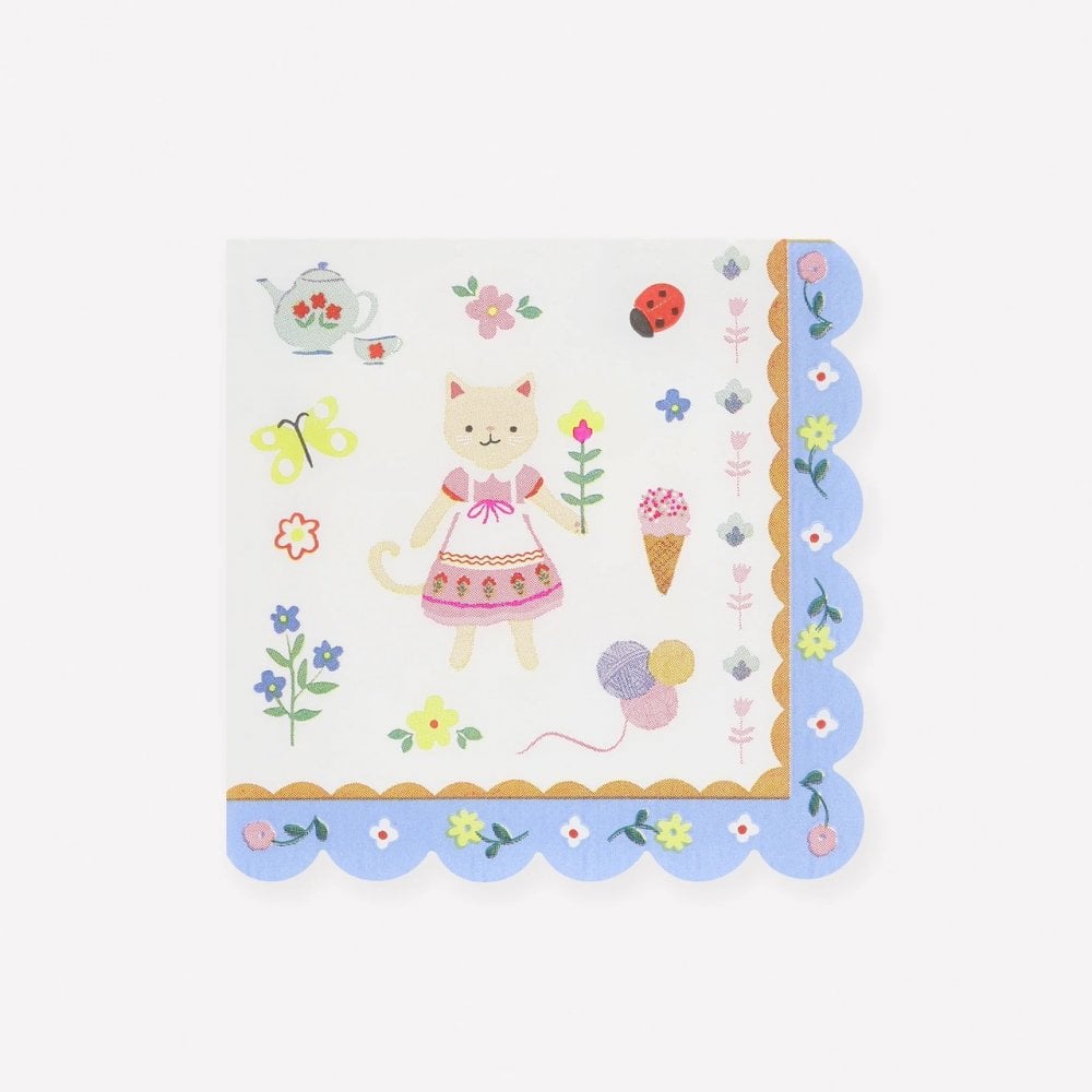 16 KITTEN CLUB SMALL NAPKINS