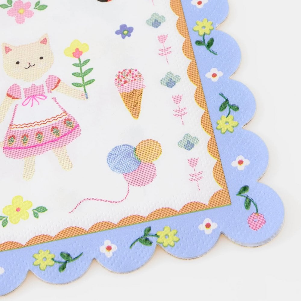 16 KITTEN CLUB SMALL NAPKINS