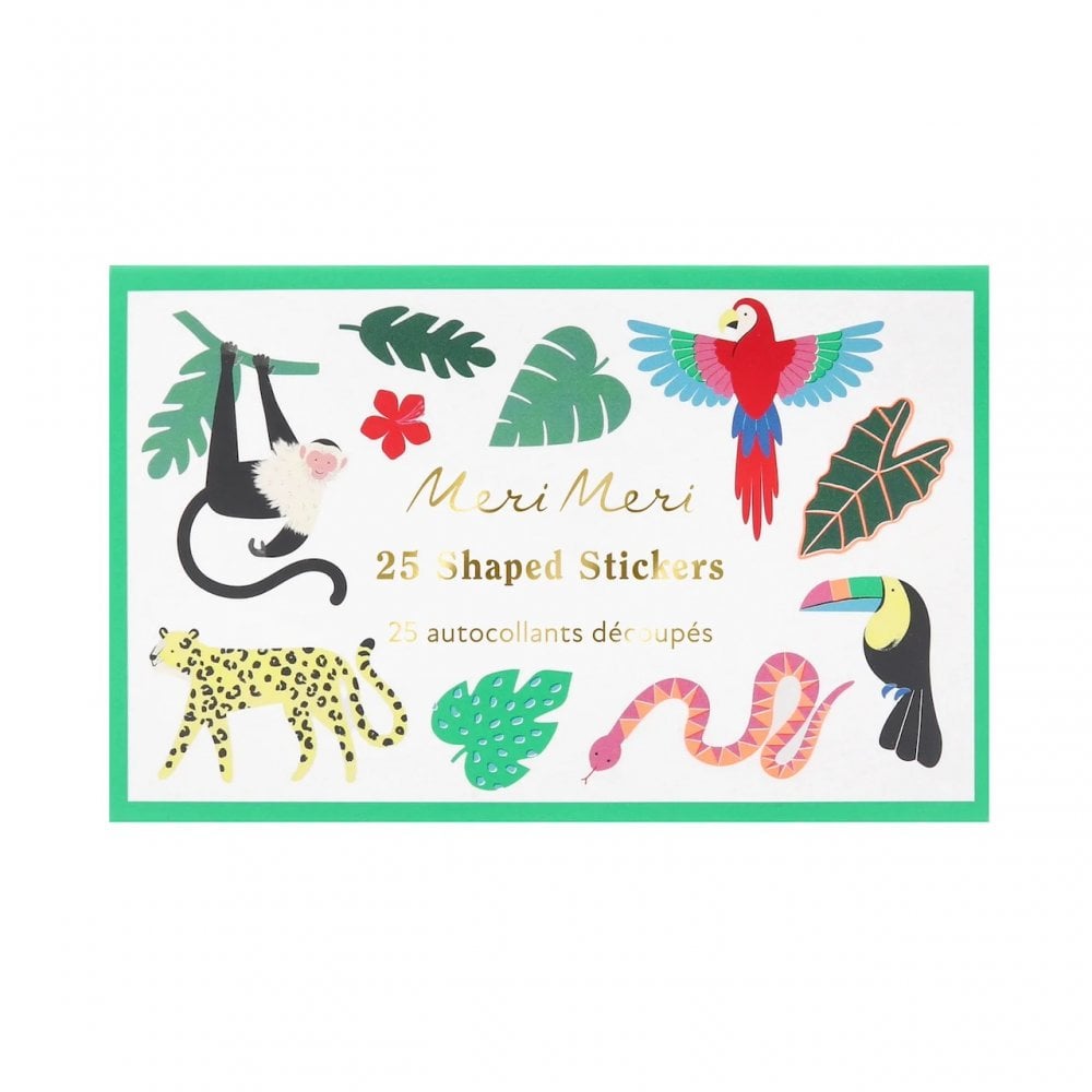 JUNGLE JAMBOREE SHAPED STICKERS