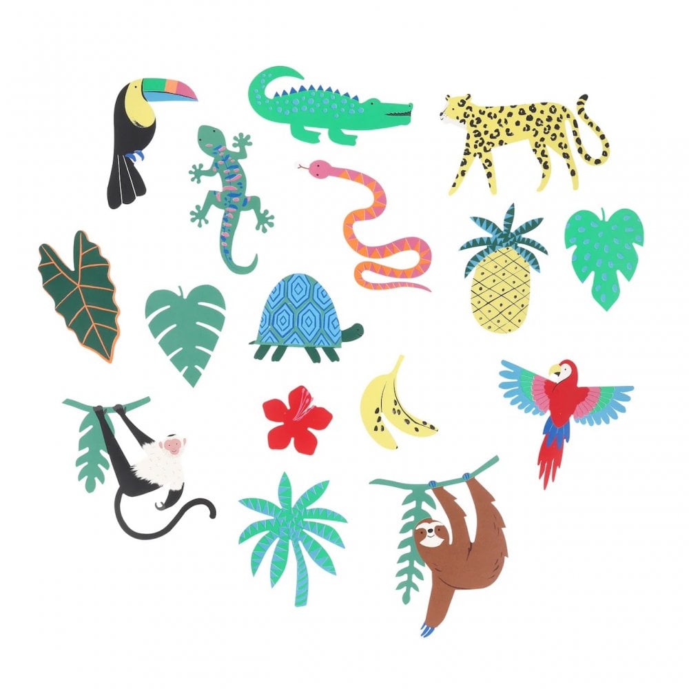 JUNGLE JAMBOREE SHAPED STICKERS
