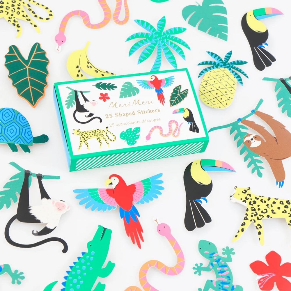 JUNGLE JAMBOREE SHAPED STICKERS