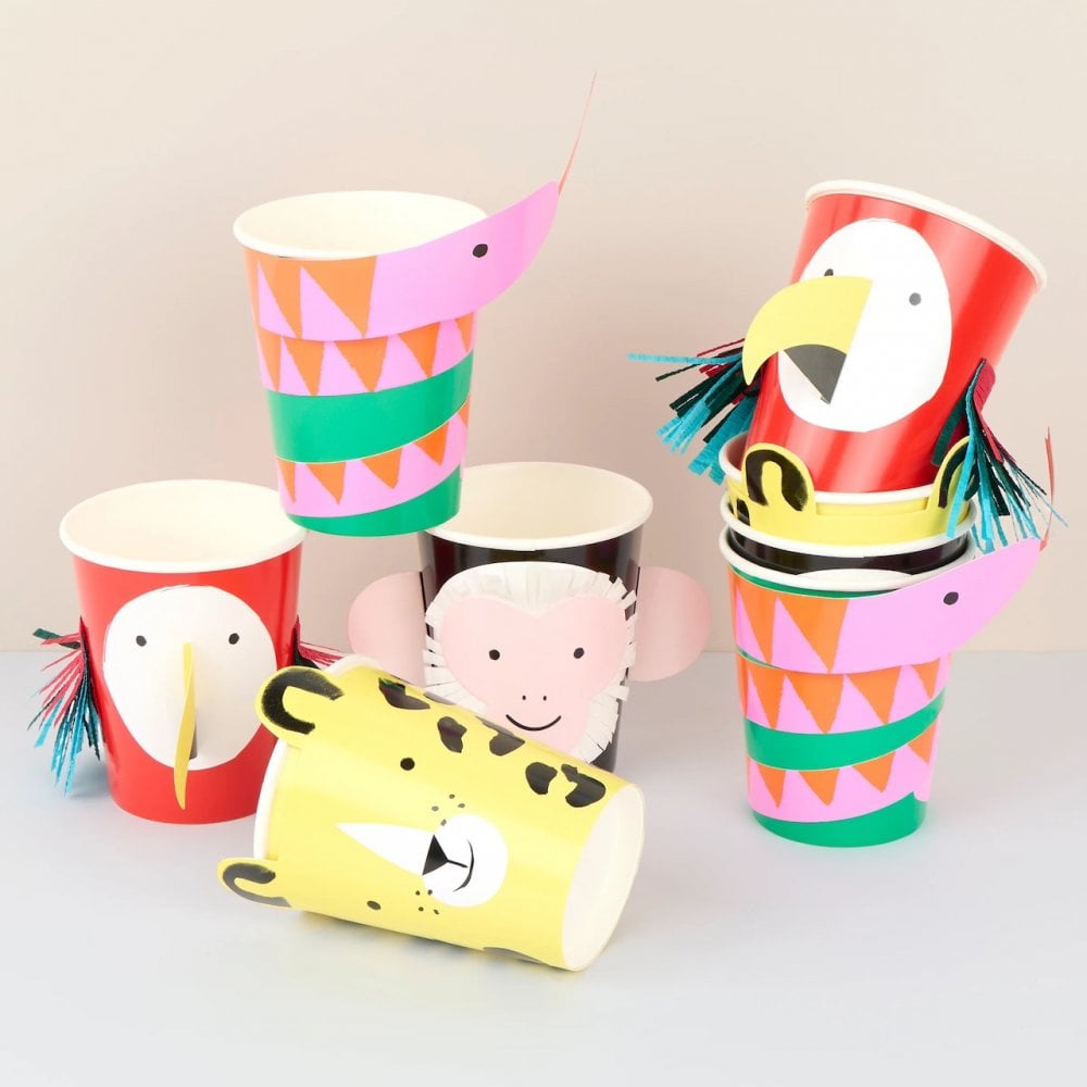8 JUNGLE JAMBOREE PARTY CUPS