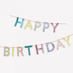 HAPPY BIRTHDAY GARLAND - MIXED GLITTER