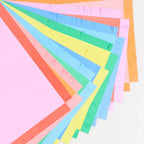 12 BRIGHT FRINGED PAPER PLACEMATS