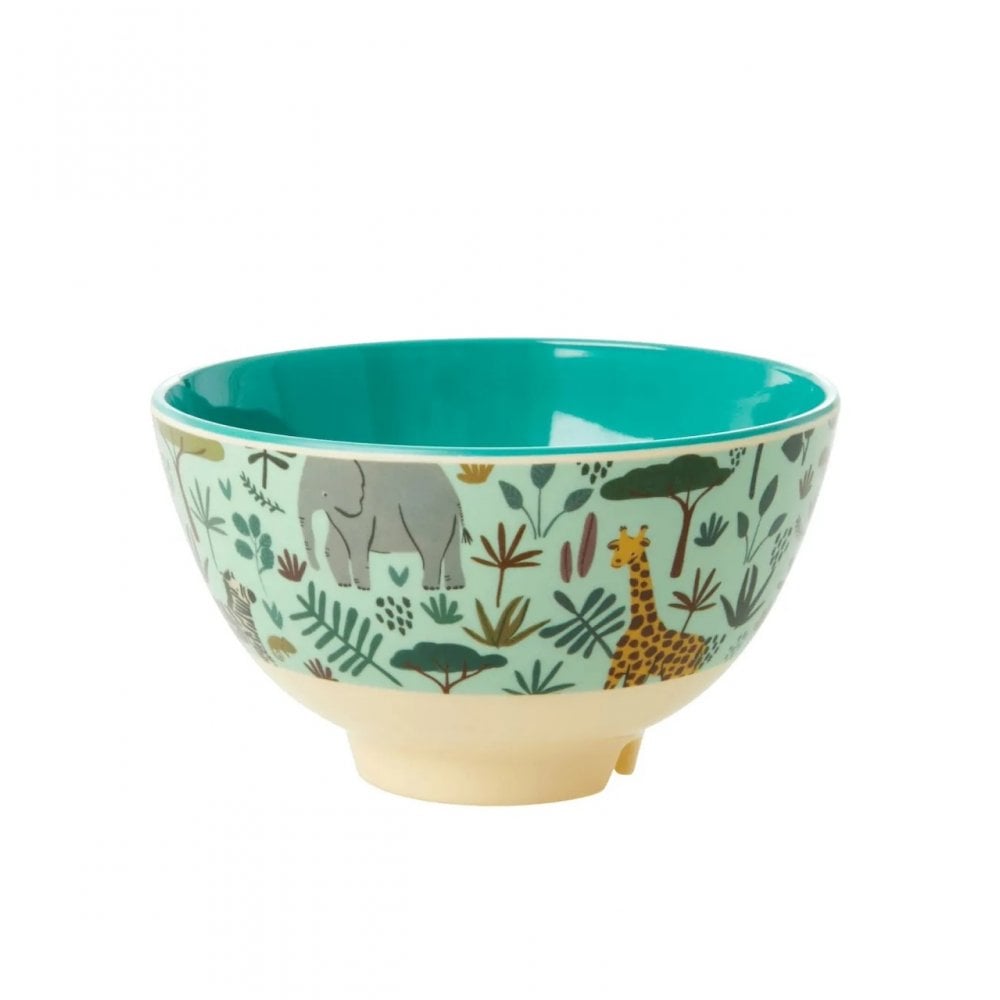 SMALL MELAMINE BOWL - GREEN JUNGLE