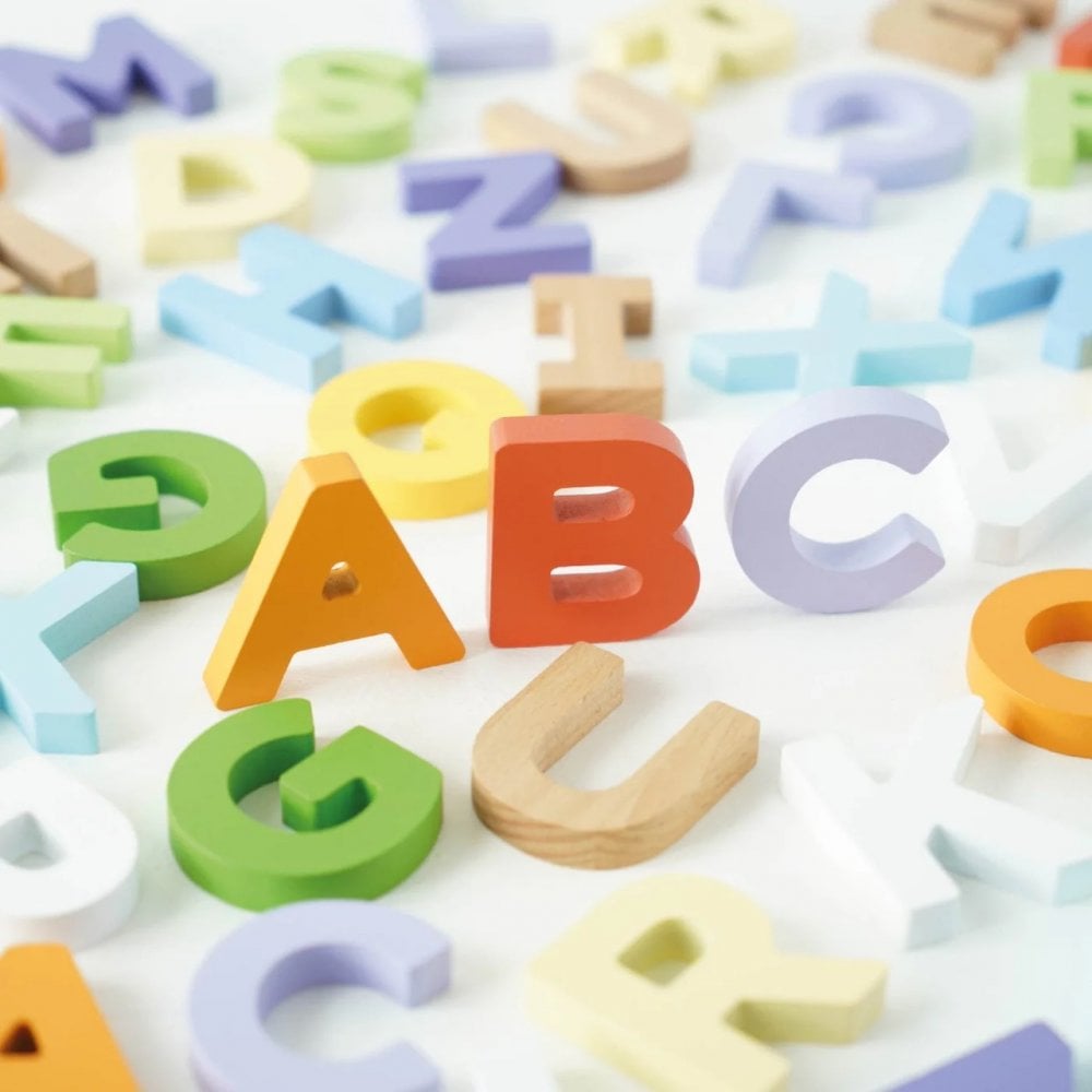 WOODEN ALPHABET SET & BAG