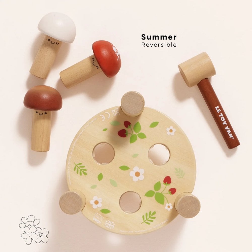 WOODEN MUSHROOM HAMMER GAME