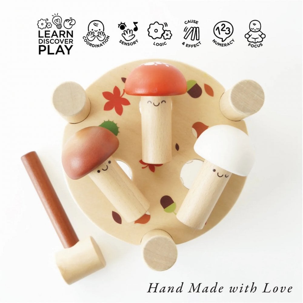 WOODEN MUSHROOM HAMMER GAME