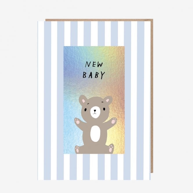 BLUE BEAR NEW BABY CARD