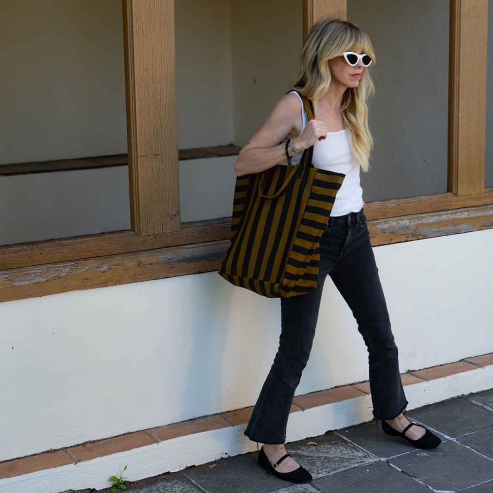 ELISABETH TOTE BAG - CUMIN STRIPES