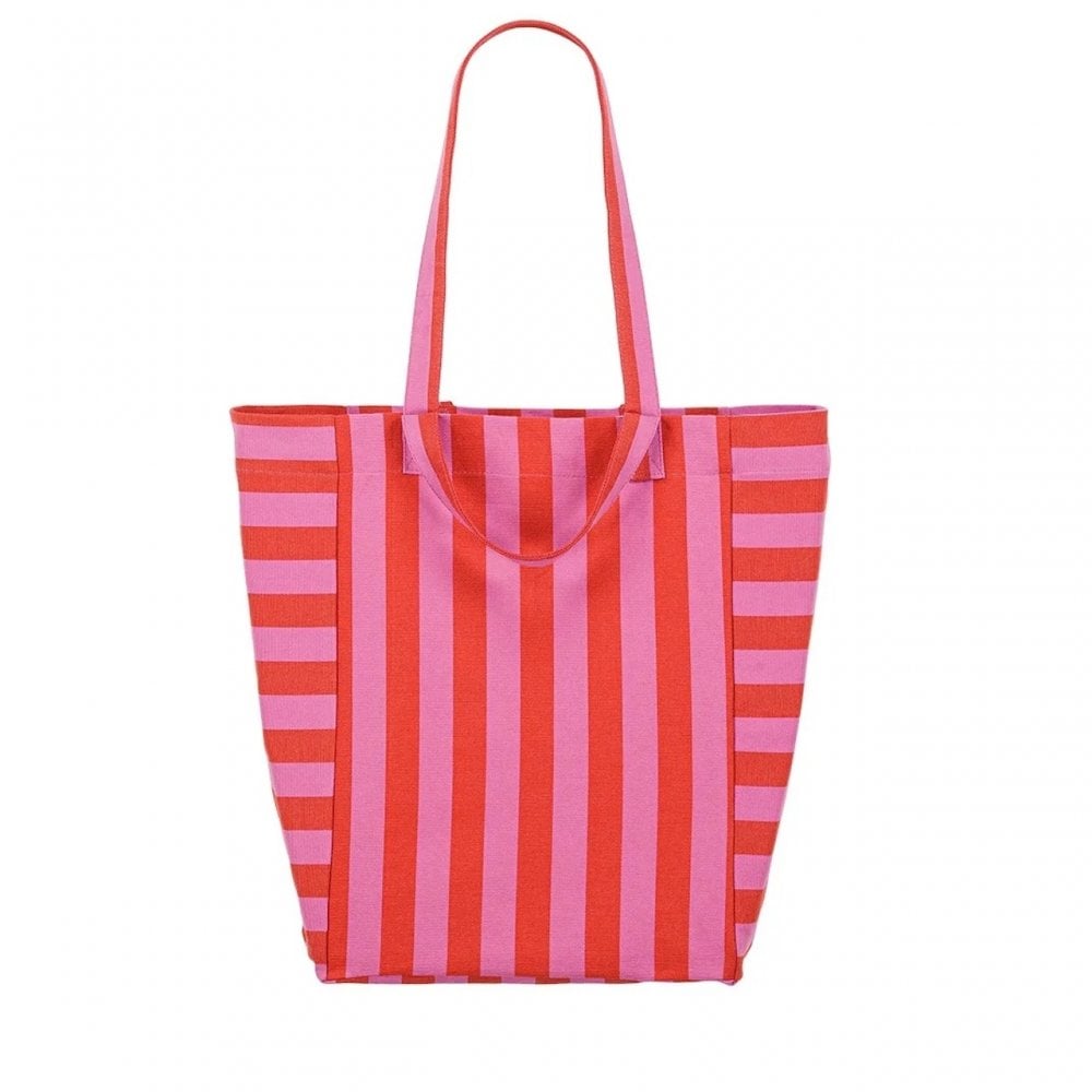 ELISABETH TOTE BAG - ORCHID / TOMATO STRIPES