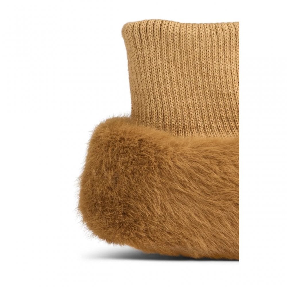 BETH BEAR PLUSH SLIPPERS - GOLDEN CARAMEL