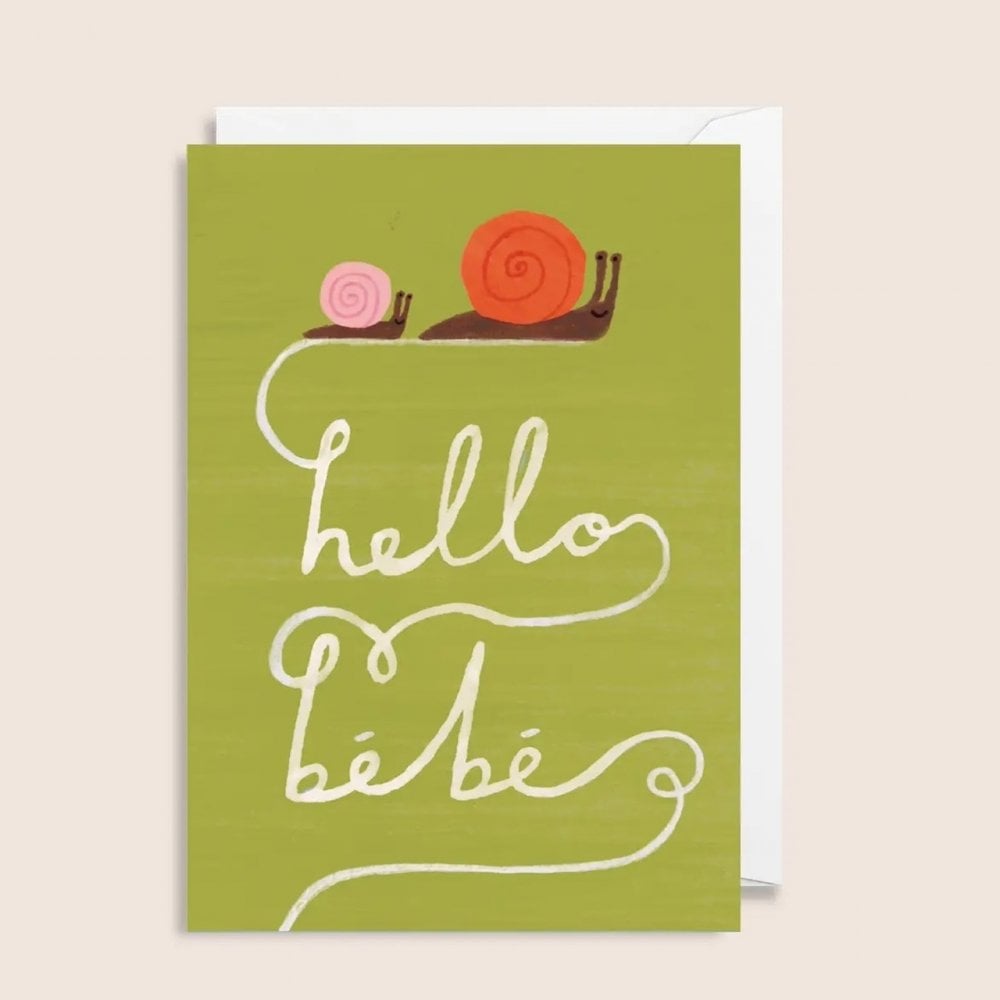 MINI NEW BABY CARD - HELLO BEBE SNAIL