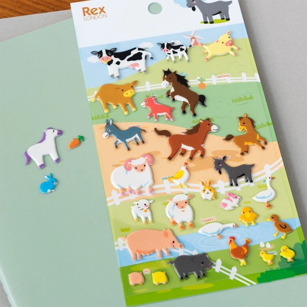 3D PUFFY STICKERS - FARM