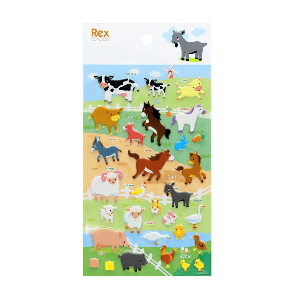 3D PUFFY STICKERS - FARM