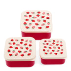 SNACK BOXES SET OF 3 - LITTLE STRAWBERRY