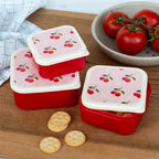 SNACK BOXES SET OF 3 - LITTLE CHERRY