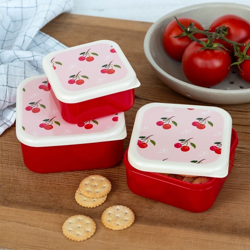 SNACK BOXES SET OF 3 - LITTLE CHERRY