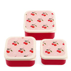 SNACK BOXES SET OF 3 - LITTLE CHERRY