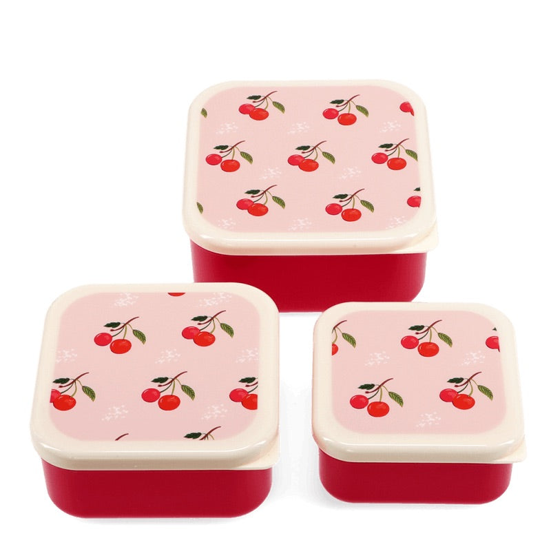 SNACK BOXES SET OF 3 - LITTLE CHERRY