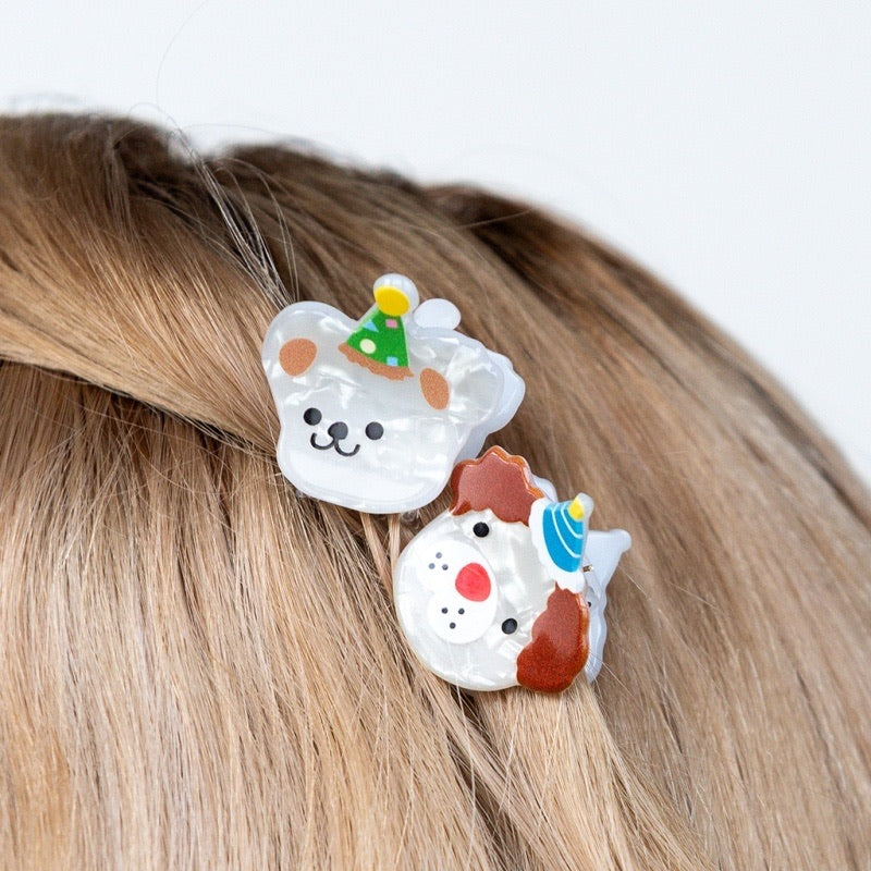 MINI CLAW HAIR CLIPS - PARTY DOGS