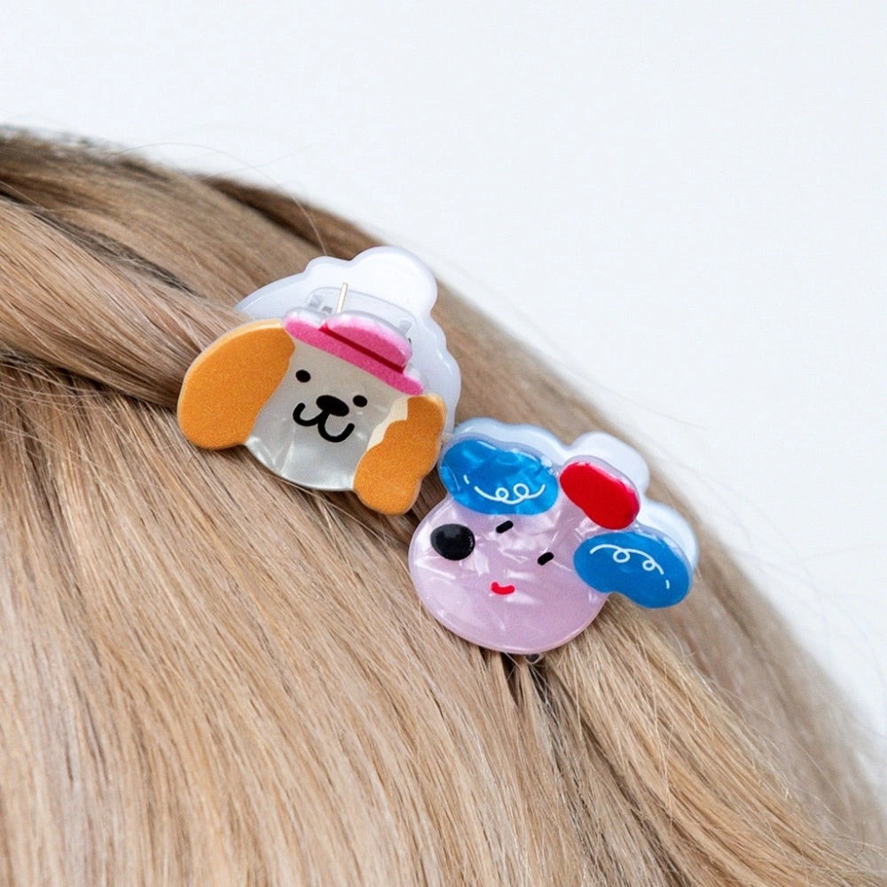 MINI CLAW HAIR CLIPS - HAPPY DOGS