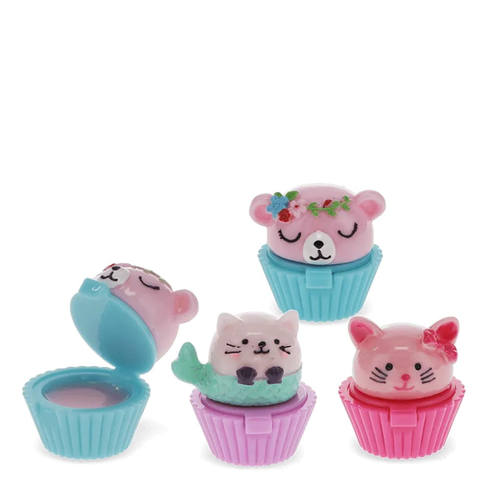MINI BERRY SCENTED LIP GLOSS - CUTE ANIMAL CUPCAKE
