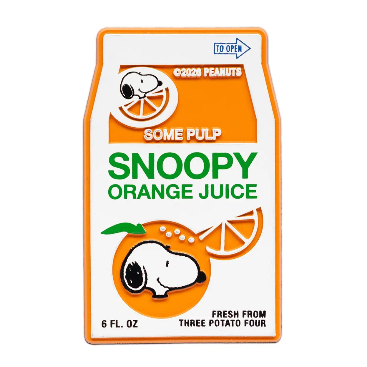 SNOOPY FRIDGE MAGNET - ORANGE JUICE