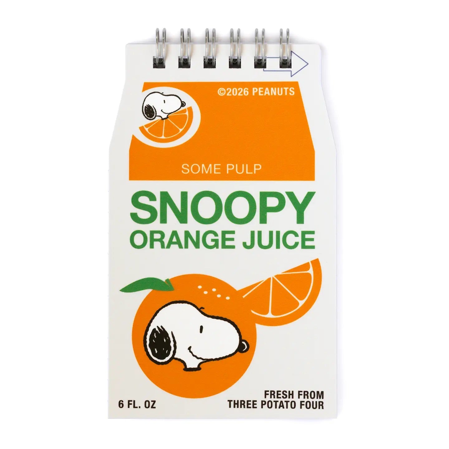 SNOPPY MINI NOTEBOOK -  ORANGE JUICE