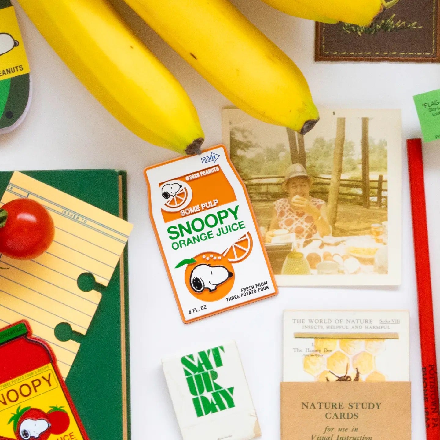 SNOOPY FRIDGE MAGNET - ORANGE JUICE