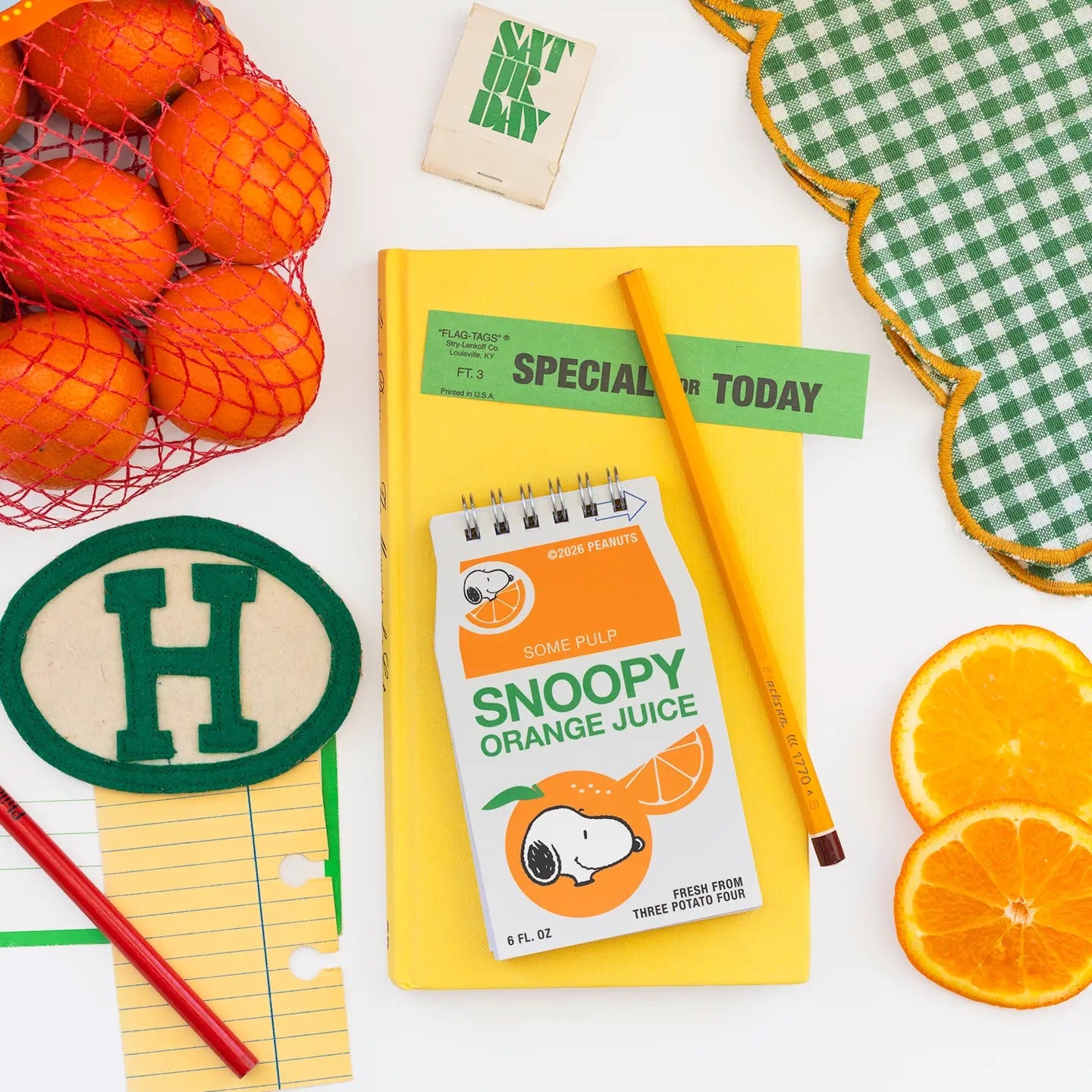 SNOPPY MINI NOTEBOOK -  ORANGE JUICE