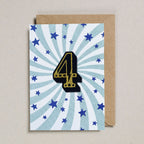 IRON ON PATCH CIRCUS AGE CARD - BLUE