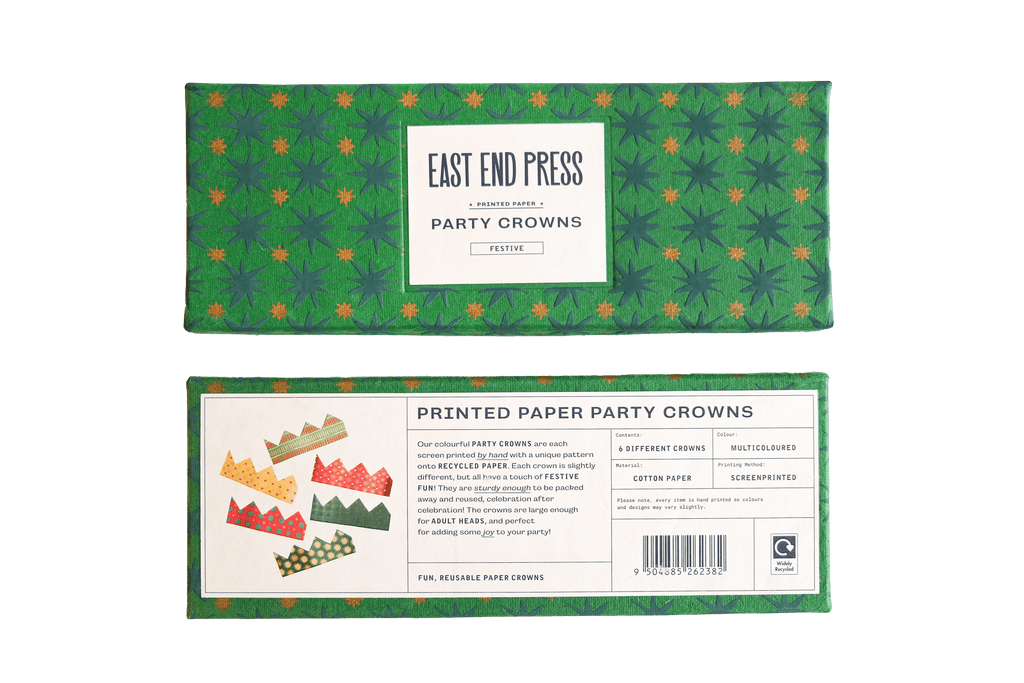 6 FESTIVE PARTY CROWNS