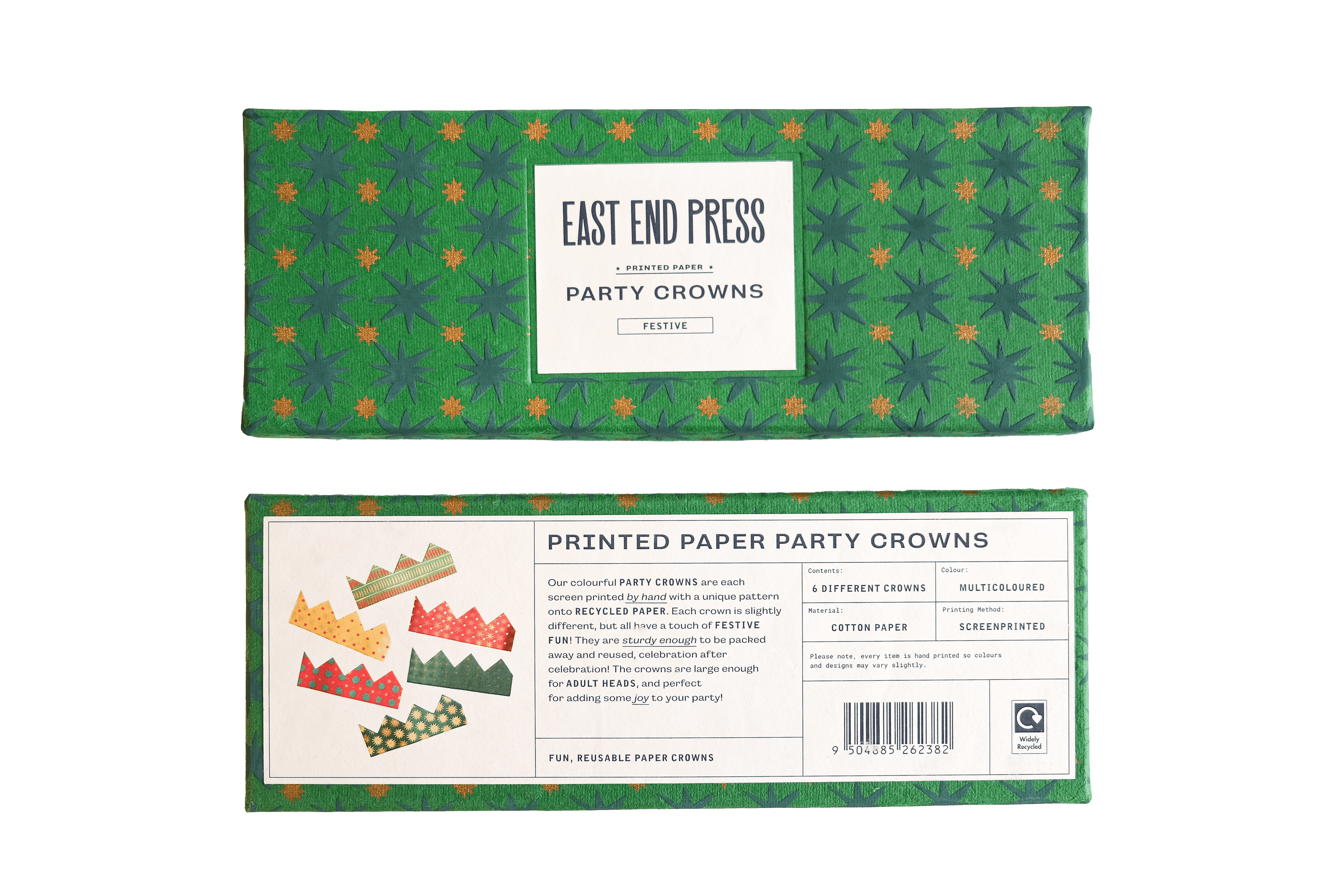 6 FESTIVE PARTY CROWNS