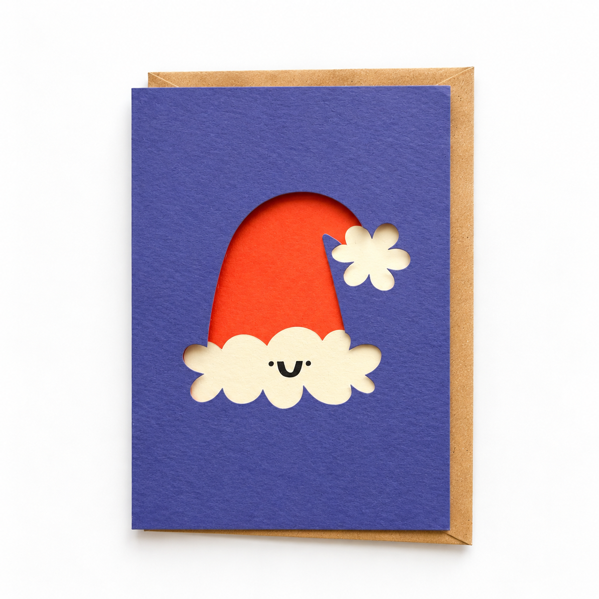 DIE CUT SANTA HAT CARD