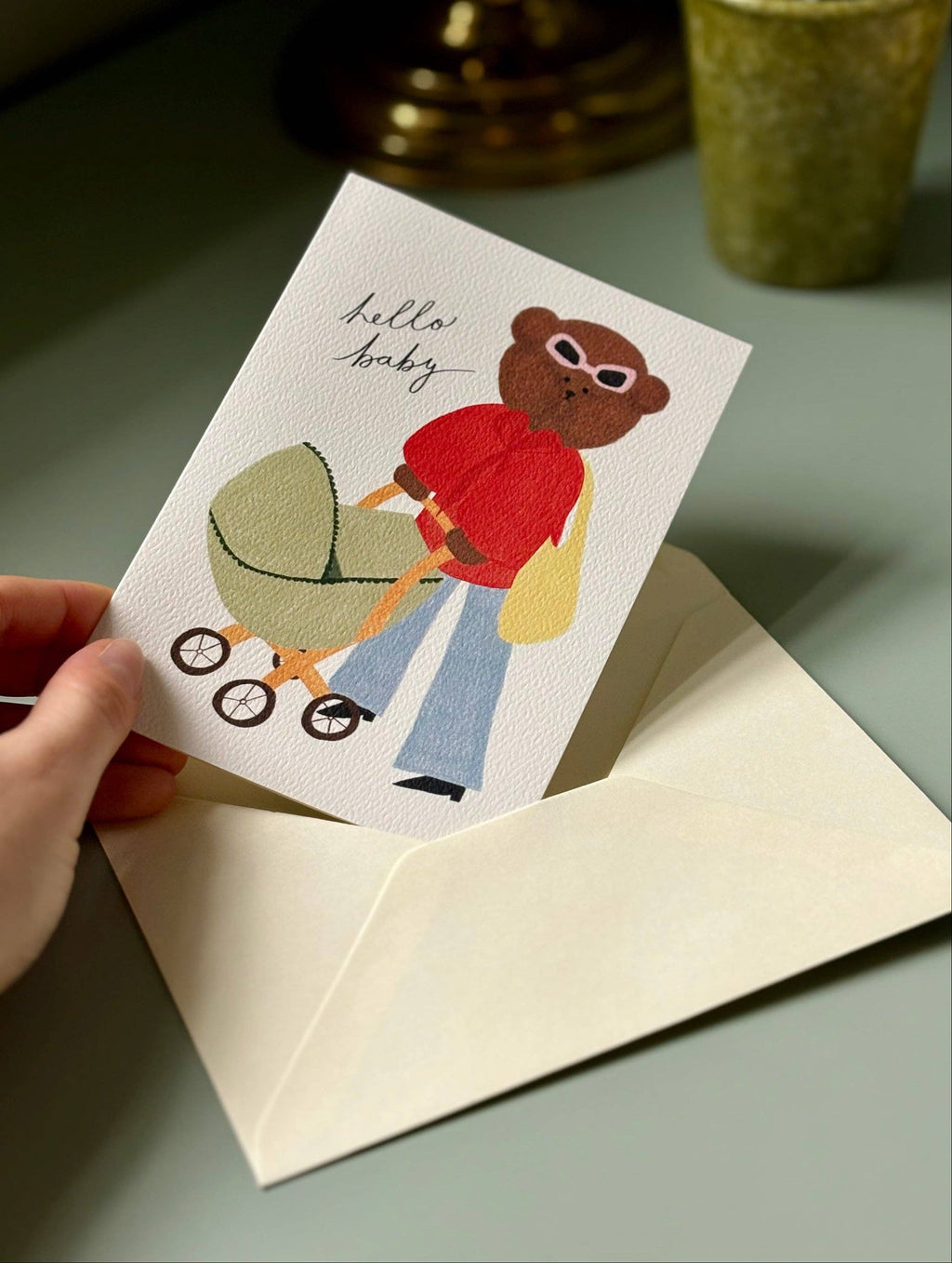 NEW BABY BEAR GREETING CARD