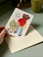 NEW BABY BEAR GREETING CARD