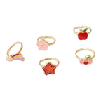 5 PIECE RING SET STAR SHAPED BOX