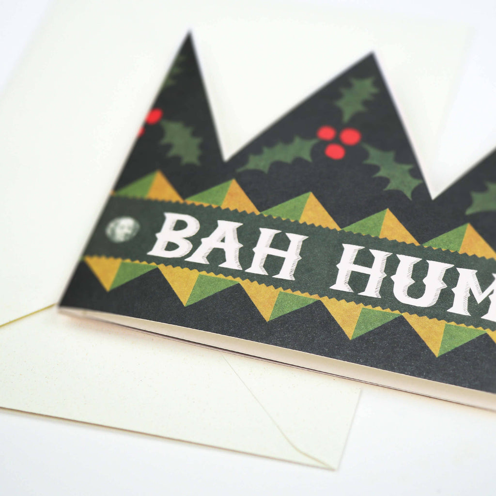 BAH HUMBUG PARTY HAT CARD