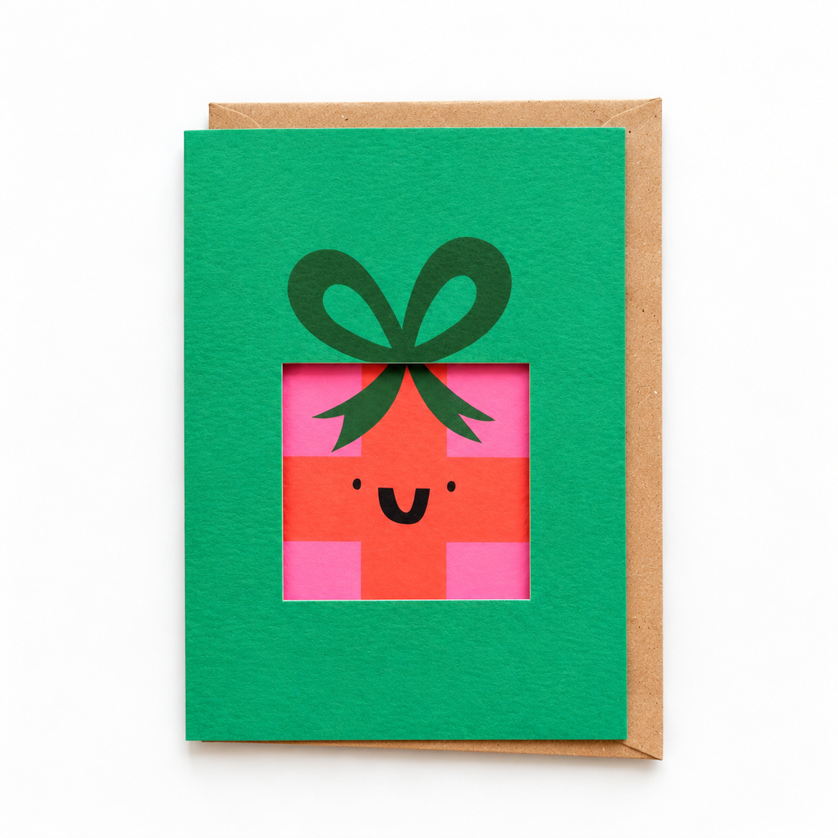 DIE CUT CHRISTMAS PRESENT CARD