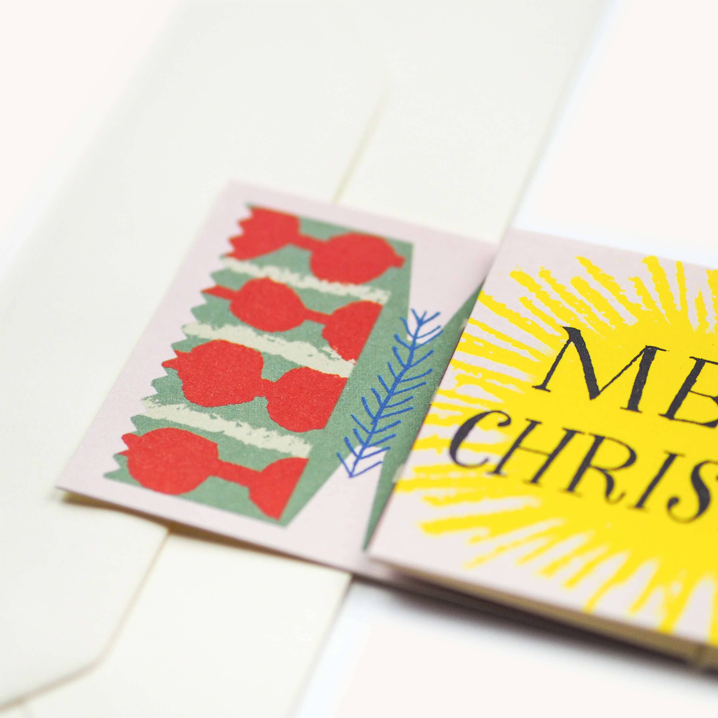 CHRISTMAS CRACKER SPLODGE CARD