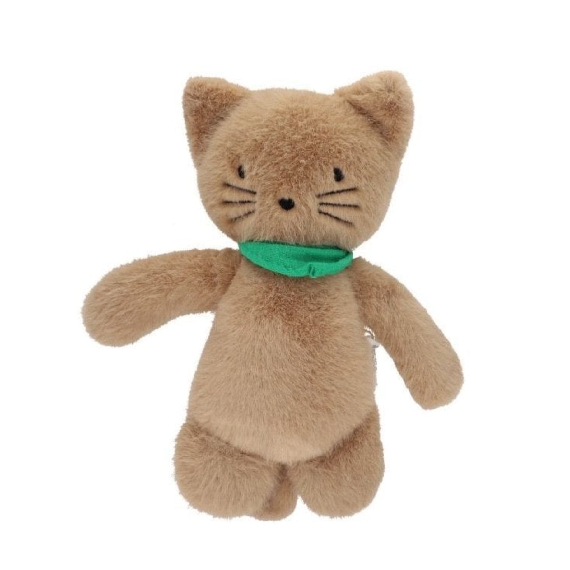 SOFT TOY CAT WITH GREEN BANDANA