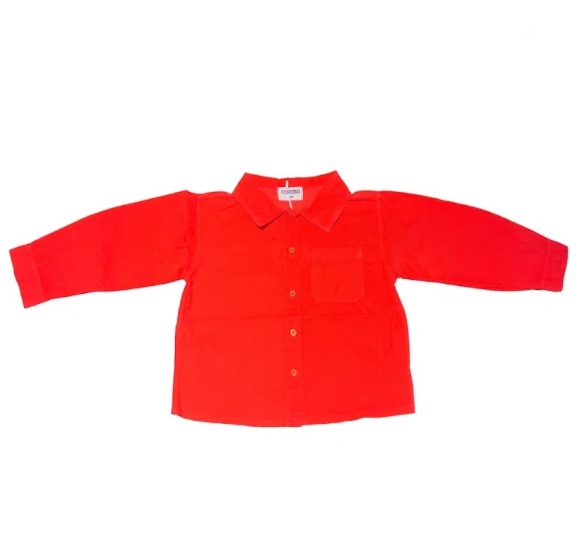 DUBLIN CORDUROY SHIRT - SPICY ORANGE