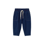 GALO HERRINGBONE TWILL DENIM PANTS - NAVY